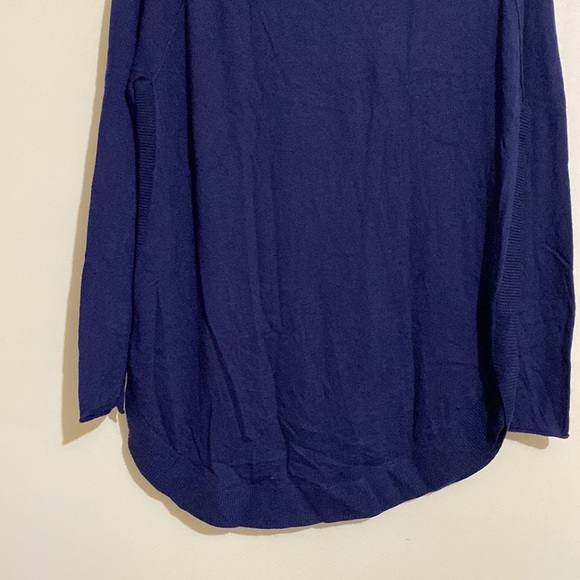 Caslon Turtle Tunic Sweater Navy Peacoat Color Size S - Picture 7 of 12